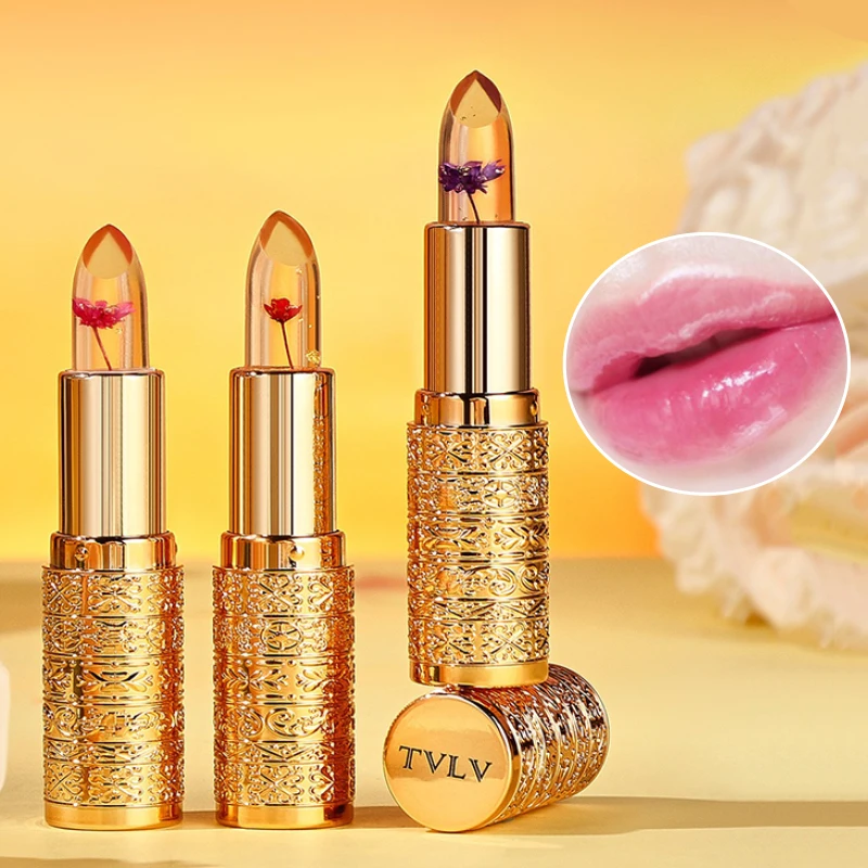 Crystal Color-changing Petal Lipstick for Women Moisturizes long-lasting non-sticky Cup Lip Balm