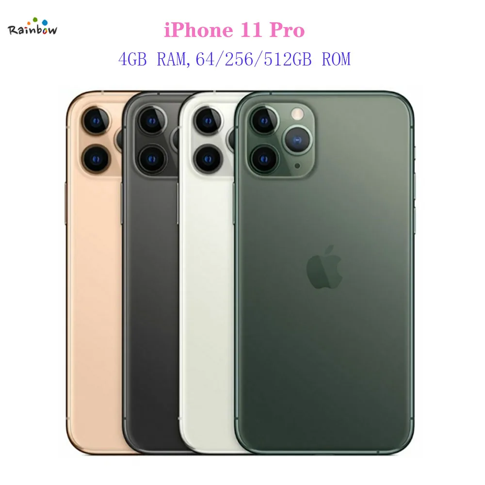 Оригинальный сотовый телефон Apple iPhone 11 Pro 5 8 дюйма ОЗУ 4 Гб ПЗУ 64/256/512 ГБ A13 IOS iPhone11 4G