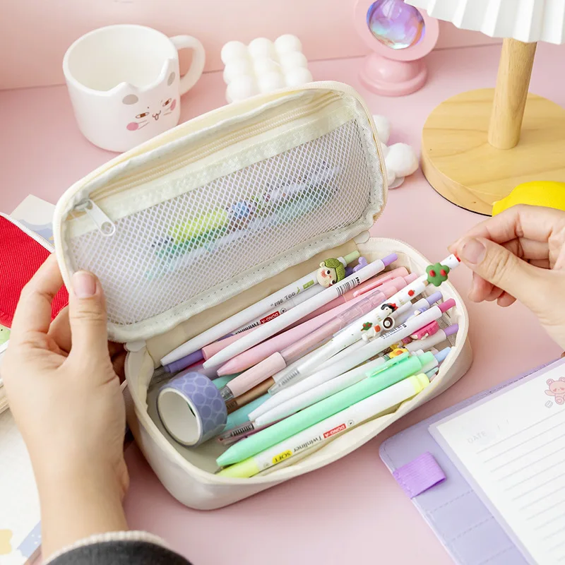 Sanrio Triple Deck Tin Pencil Pen Stationery Holder Makeup Tool Storage  Case Box