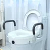 Elderly Toilet Booster Toilet Raised Seat Cushion, Disability Products Toilet Seat Assist with Stand Up Device with Armrest 1