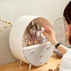 Makeup Organizer Brush Holder Cosmetic Storage Box with Dust Free Cover Portable Waterproof Lid Dust Proof Drawers for Lipstick 4