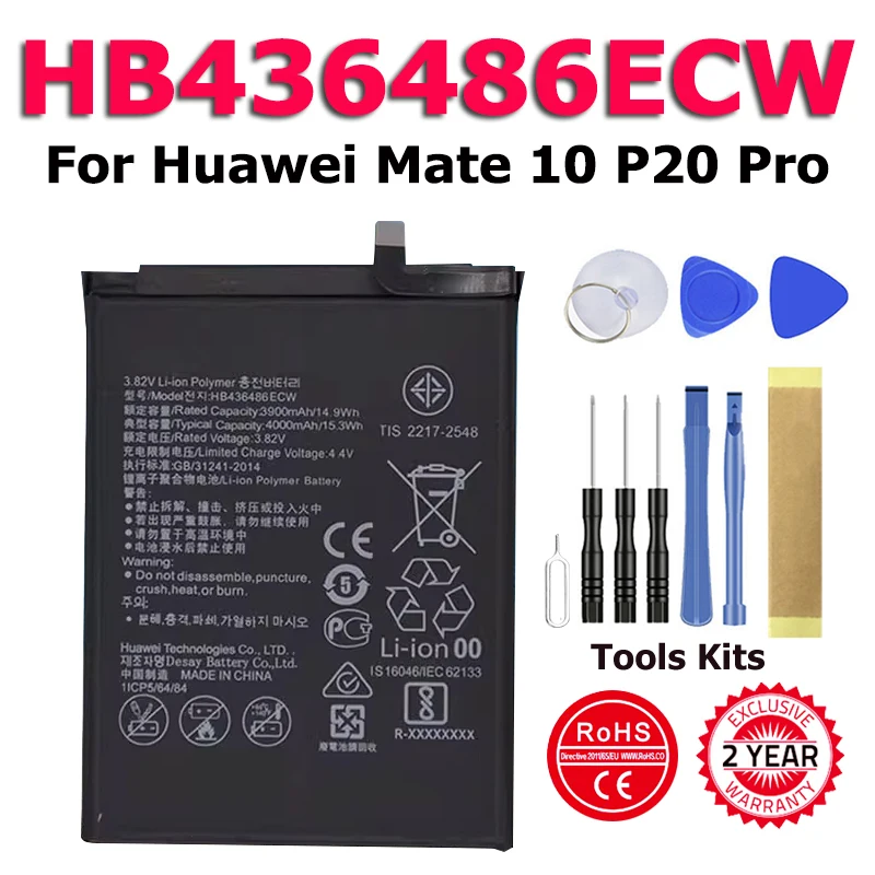 

XDOU 4000mAh HB436486ECW Battery For HUAWEI MATE 10 20 Pro X AL00 L09 L29 TL00 Honor V20 MateX MATE10 MATE20 MATE20Pro