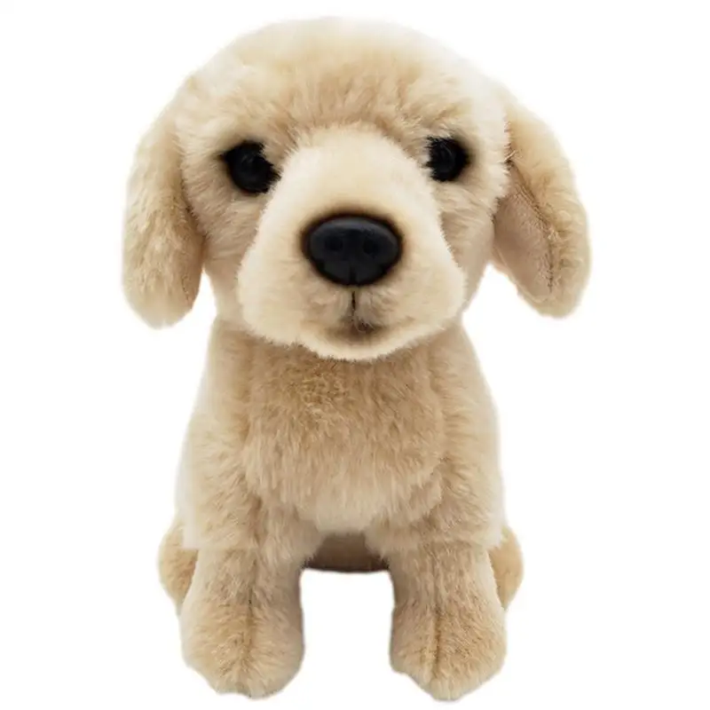 Stuffed Dog Plush Soft Cuddly Retriever Dog Plushie for Bedroom Decor Cute Animals Plush Puppy Labrador Plush Toy Kids Gift