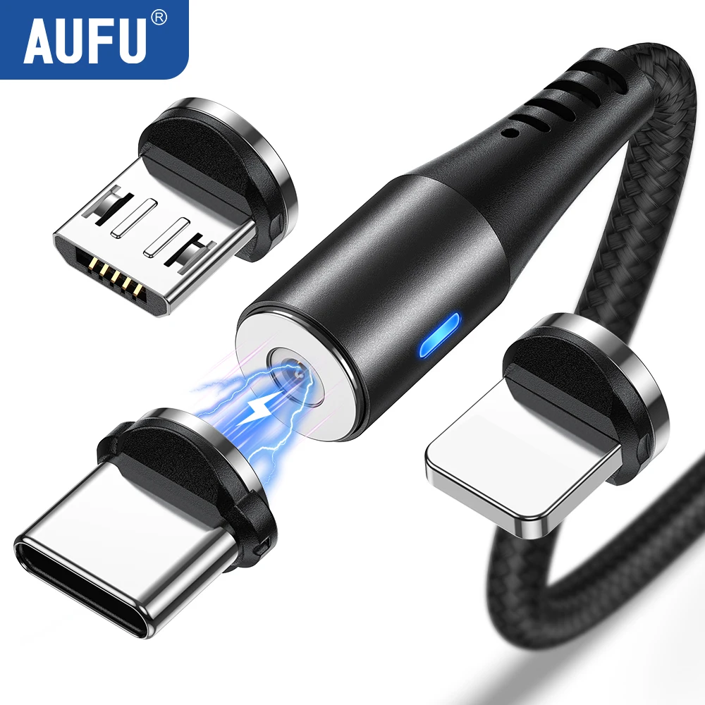 Enhanced Magnetic USB Charging Cable - 1 Pin, Type C, Micro USB, 2.4A Fast Charge
