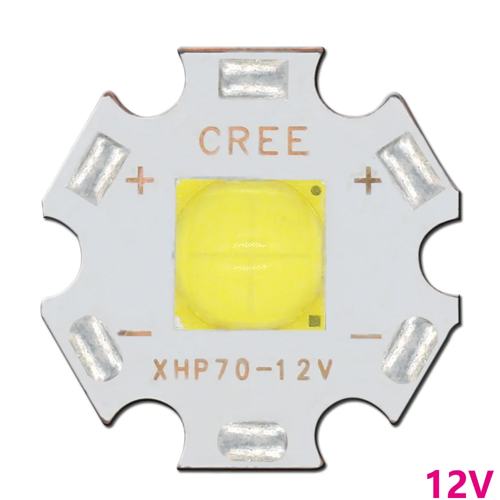 Led Cree Beads 12V Flashlighimported Lamp Xhp50 Xhp70 Copper Origina Beads 6V 18W 30W Led Emettitore 6V Con 20Mm Rame Pcb 6500K