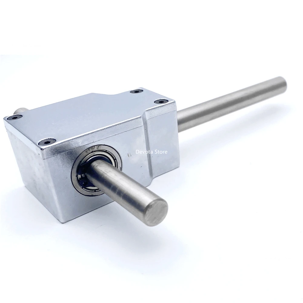 1:1 90&deg; Reversing Angle Device Spiral Bevel Gearbox Reducer Assembly Small Reducer Dual-shaft 8MM/10MM