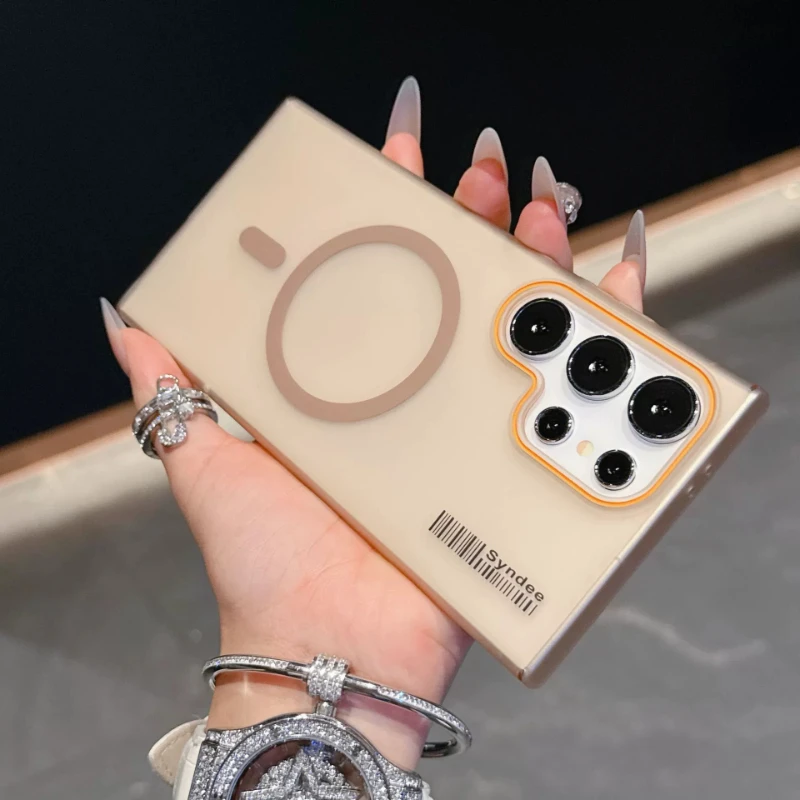 Luxury Matte Double Color Magnetic Charger Ultra Slim Case