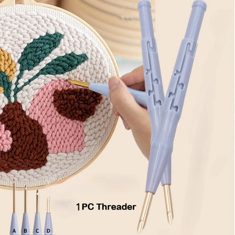 Sewing Tools Weaving Tools Embroidery Random Color Kit Punch Needle Stitching Tool Magic Embroidery Needle Pen Weaving Tool Knitting Sewing Tools for DIY