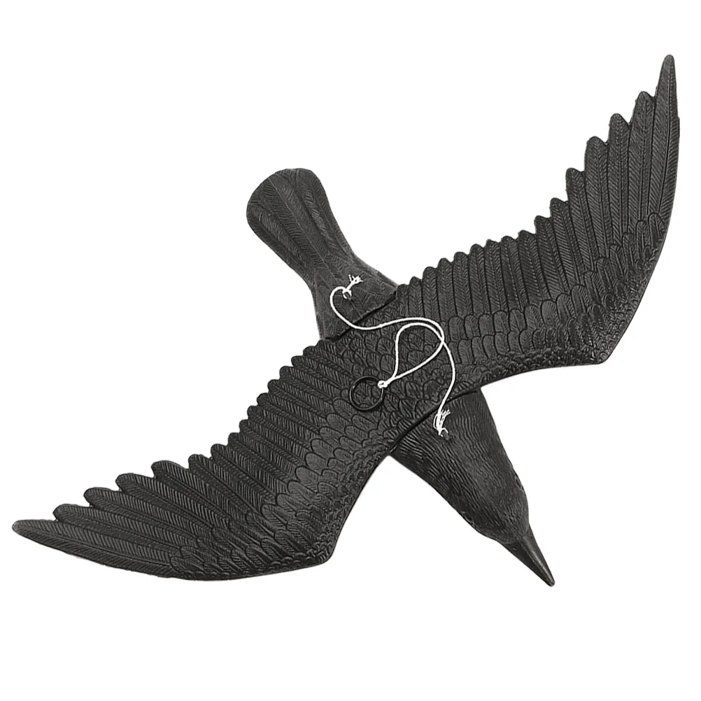 

Crow Decor Plastic Statue Black Crows Fake Bird Ornament Model Realistic Adornment Decorative Figure Garden Big Yard Raven