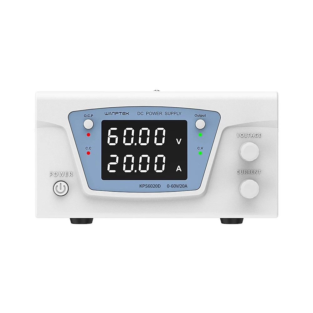 

wanptek KPS6020D High precision High Power Adjustable LED Dual Display Switching DC power supply 220V EU 60V/20A