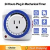 EU 24 Hours Timer Switch Timer Plug in Mechanical Grounded Programmable Smart Countdown loop Switch Socket Indoor Auto Power off 2