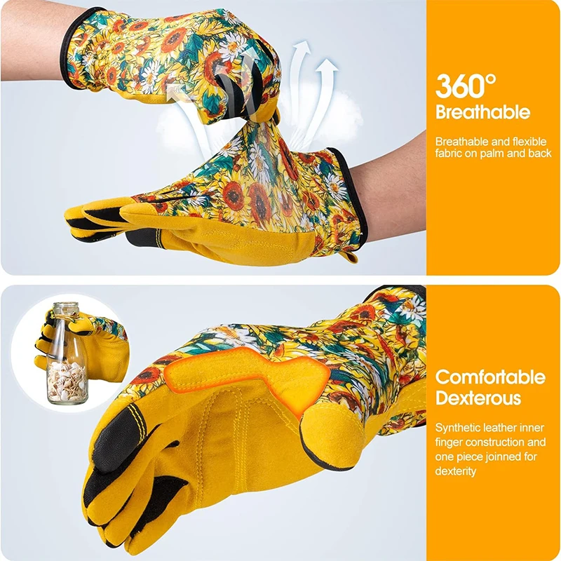 Outdoor Gardening Gloves Microfiber Leather Anti-thorn Weeding Sports Motorcycle Driver Wear-resistant Gloves With Touch Screen 2