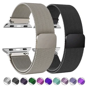 Milanese Loop for apple watch band 44 mm ultra 2 49mm 45mm 40mm 41mm 38/42mm sport strap bracelet iwatch series 9 8 7 6 SE 5 4 3