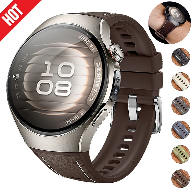 Luxury Leather Quick-Release Strap for Smartwatches - Premium No-Gap Design