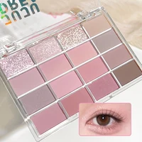 16-Color Eyeshadow Palette Matte & Shimmer – Nude Earth Tones, Silky Blendable Texture, Korean Style Natural Eye Makeup Look 3