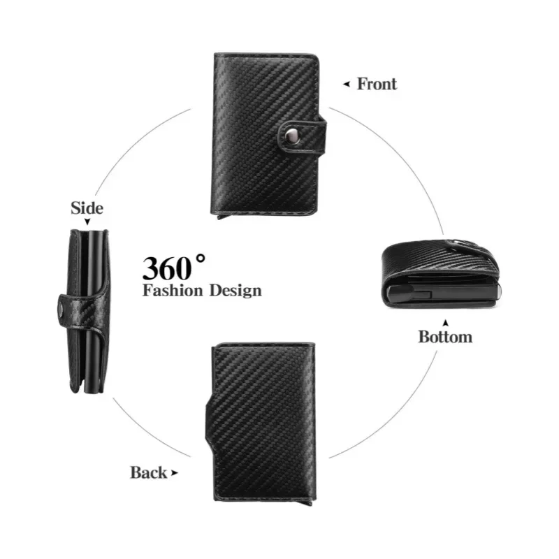 Sleek Carbon Fiber RFID-Blocking Slim Wallet