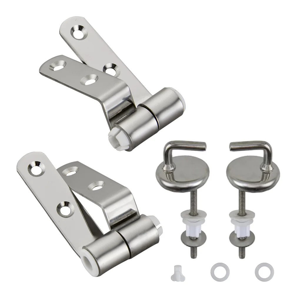 Stainless Steel Toilet Seat Hinge Flush Toilet Cover Mounting Connector Lid Hinge Mounting Fittings Replacement Parts