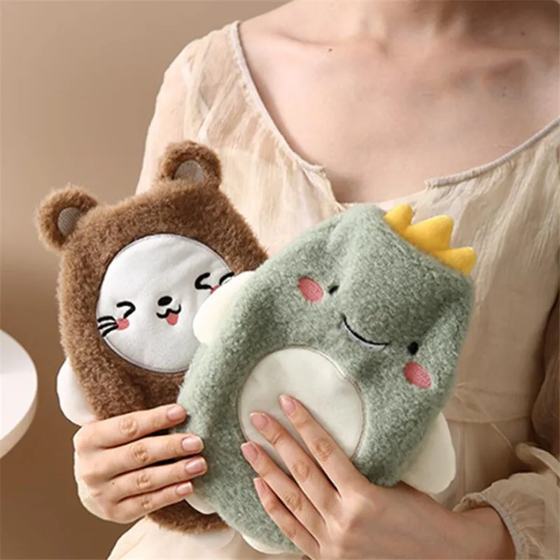 1 Piece Hand Warmer Safe Water-filling Hot Water Bottle with Koala Plush Cover Household Items 350ml Hot Water Container Winter