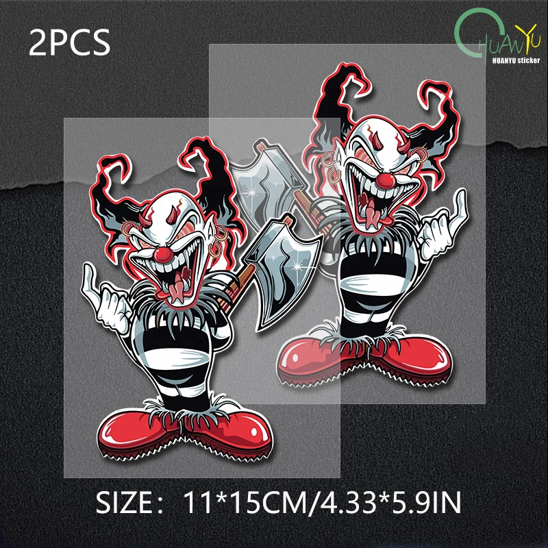 Exterior Accessories Interesting Evil Clown Car Sticker Cover Scratches Waterproof Decal PVC - detail 11