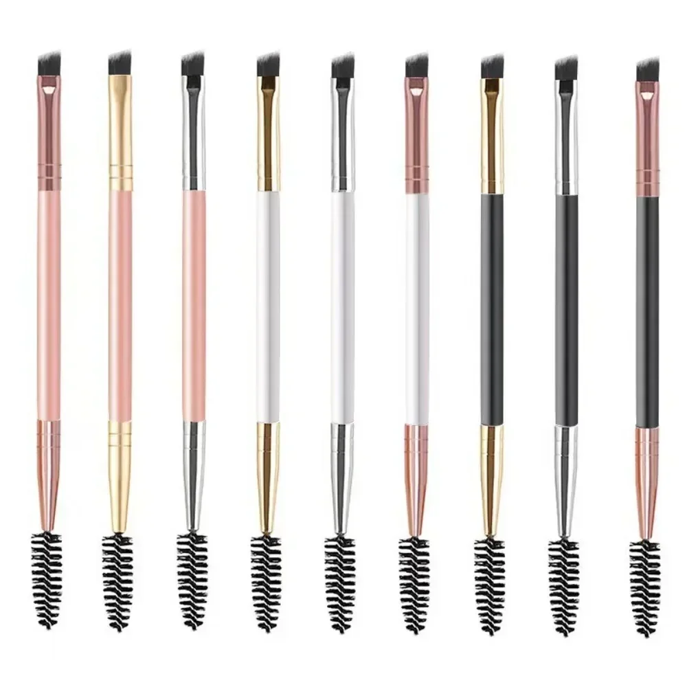 1pcs Two-headed Eyebrow Brush Spiral Diagonal Corner Makeup Brush Wood Handle Easy To Carry Beautiful Makeup Tools Beauty makeup brushes