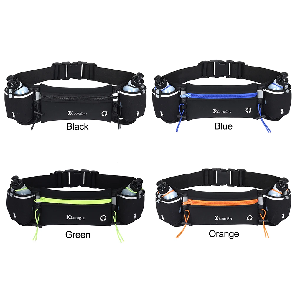 Waist Bag Multiple Pockets Reflective Strip Adjustable Strap For Running Hiking Climbing