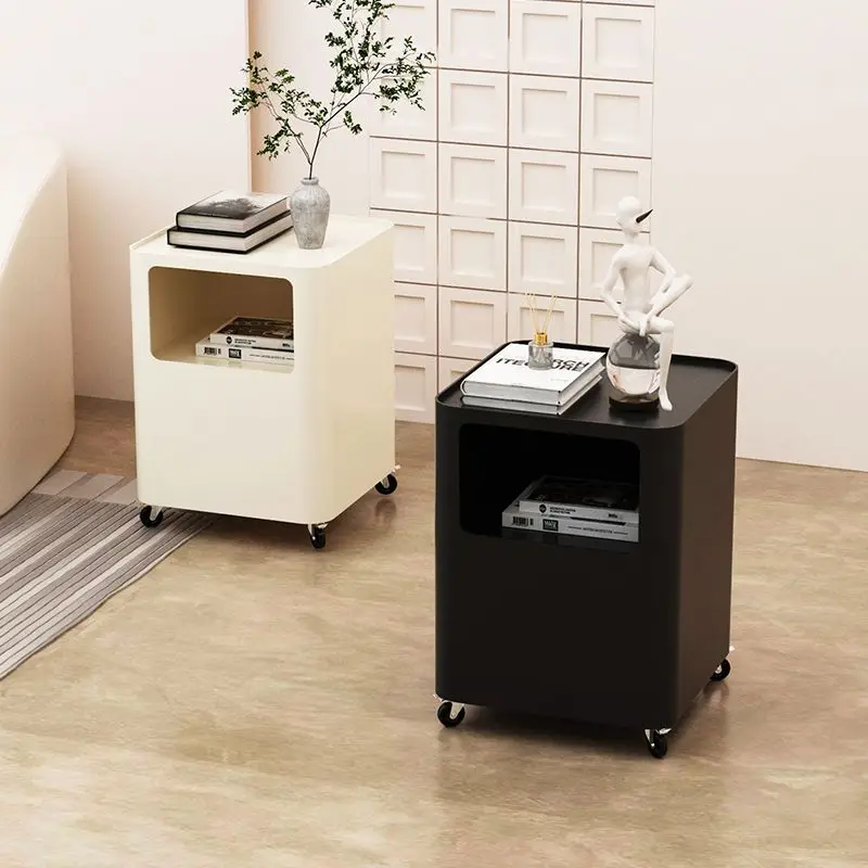 

Simple Iron Art Sofa Tea Table Sofa Storage Cabinet Home Living Room Tea Table Removable Storage Rack Fashion Small Cart