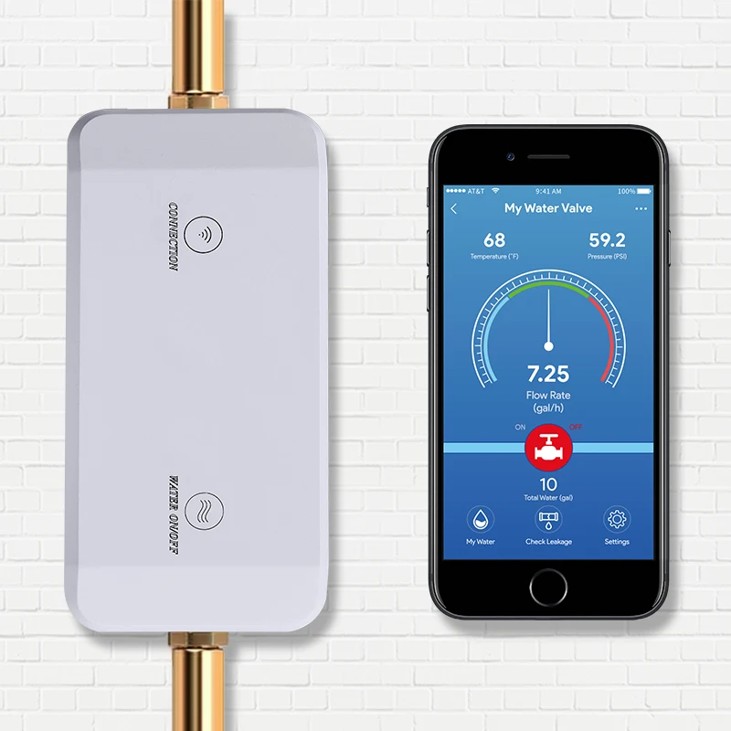 Haozee Tuya Smart Water Valve and Automatic Shutoff Water Flow Meter Water Leak