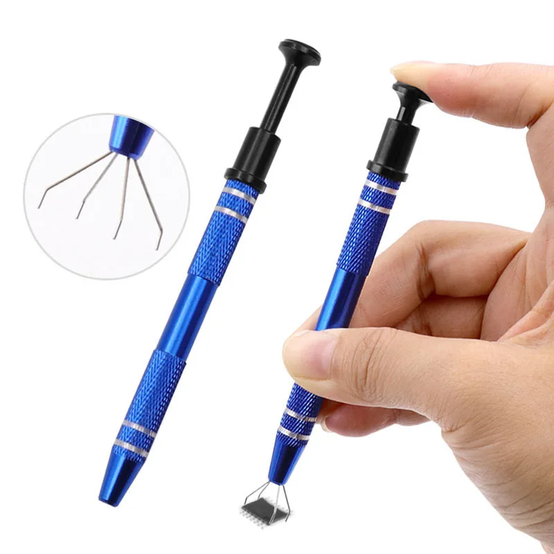 IC Chip Extractor Electronic Component Parts Gripper Catcher Screw Picker Metal Grabber Repair Hand Tools Tweezers Pick Up Tool