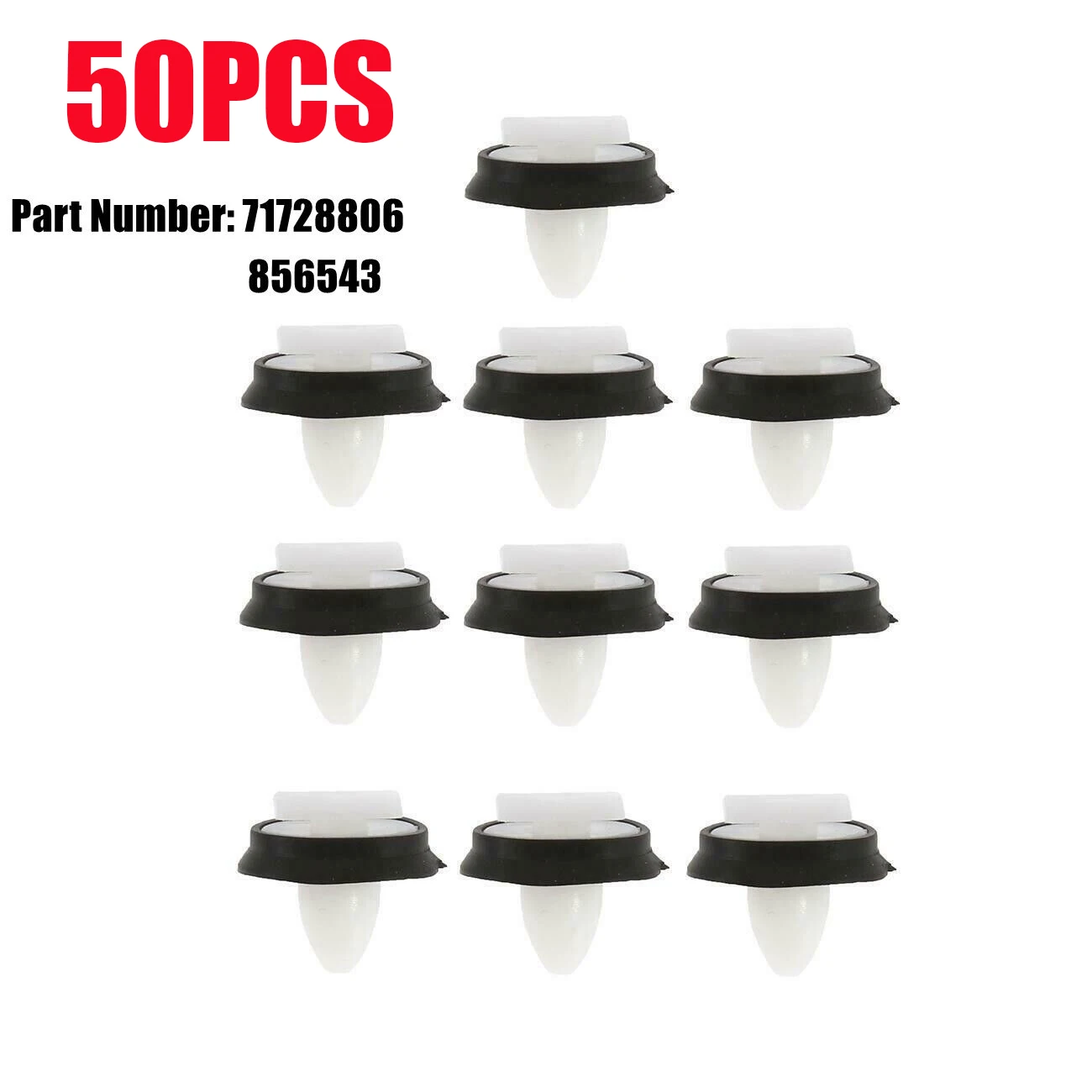 

50 Pcs Car Rocker Panel Moulding Clips For Fiat For Ducato 71728806 Exterior Side Molding Massage Lower Door Trim Clips Plastic