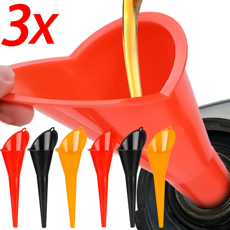 

Car Long Stem Funnel Gasoline Oil Fuel Filling Tools Anti-splash Plastic Oil Funnel Motorcycle Refueling Tools Auto Accessories