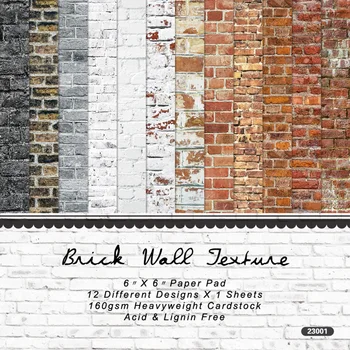 12 fogli modello muro di mattoni materiale per scrapbooking carta per sfondo conto mano carte per album fai da te