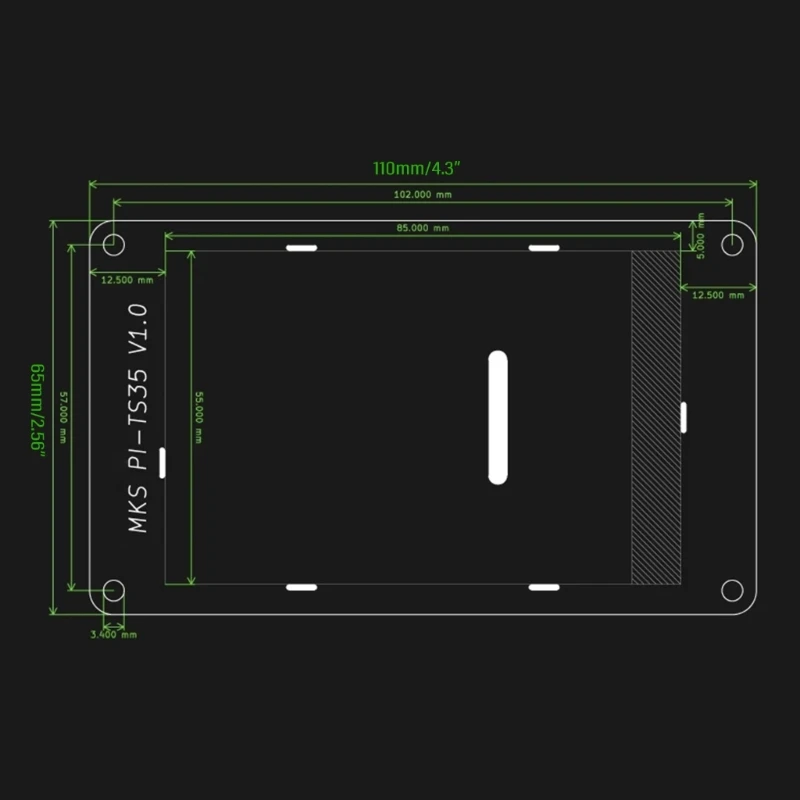 V1.1 제어 보드 DC12/24V PI-TS35 디스플레이 화면 3D 프린터 보드