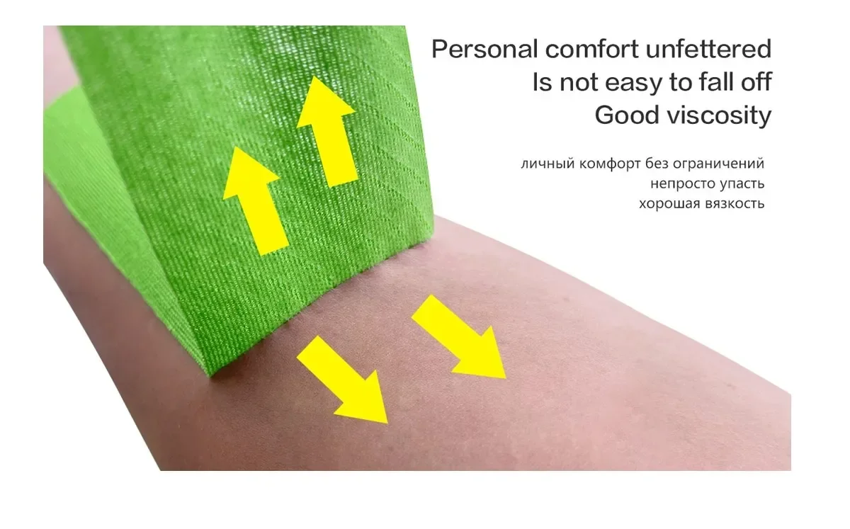 1/5PCS Sport Wasserdichte Kinesiologie Band Aufkleber Athletische Bandage Muscle Recovery Protector Umreifung Schmerzen Relief Tennis Gym – Detail 5