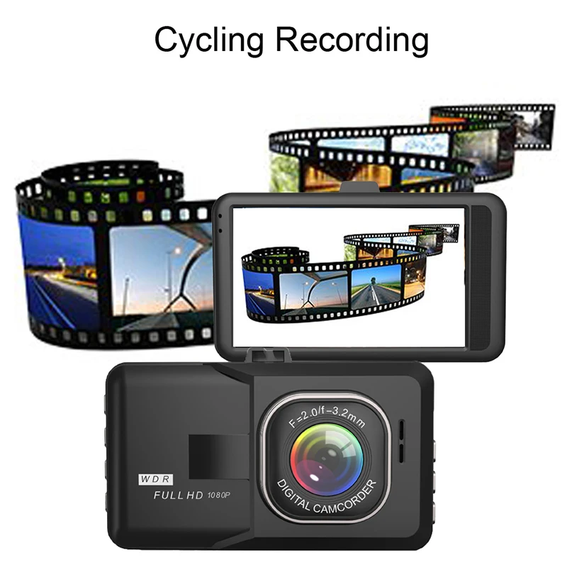 XUSHIDZ NUOVA Dash Camera HD 1080P con registrazione in loop, DVR per auto, videoregistratore per veicoli, visione notturna, monitoraggio parcheggio 24 ore su 24_voghion.com