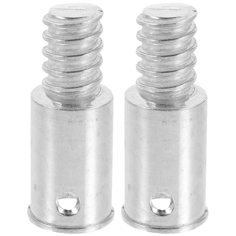 2 Pcs Handle Tips For Poles Adapter Mop Heads Push Broom Telescopic Stainless Steel Threaded End Extension Pala 4