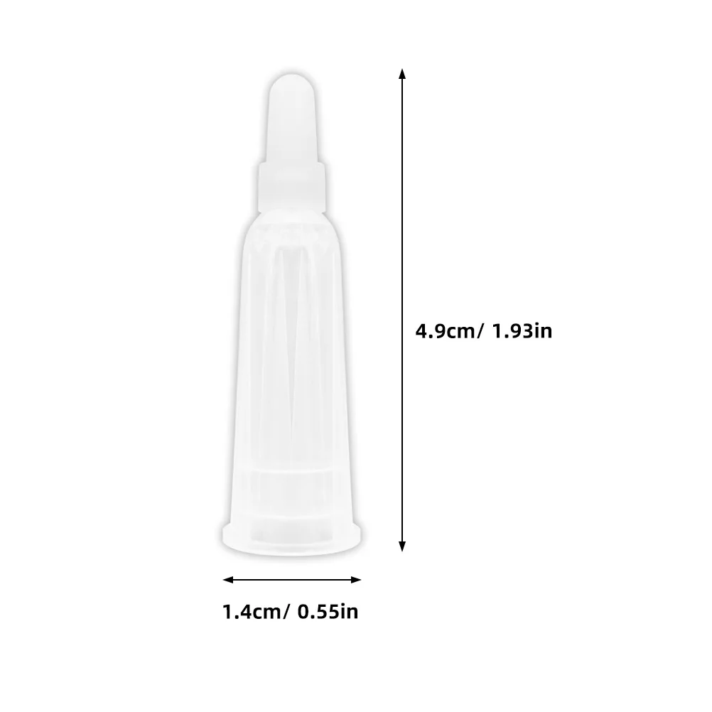 6 Pcs Ampoule Opener Ampule Bottles Tips Clear Replacement Liquids Dispensing Applicator Accessories for Dripper Shunt Caps
