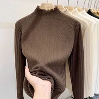 Autumn Winter chic Bottom Sweaters Women Fashion Turtleneck Pullover Slim Long Sleeve Knitted Jumpers Soft Warm Pull Femme Top - Image 3