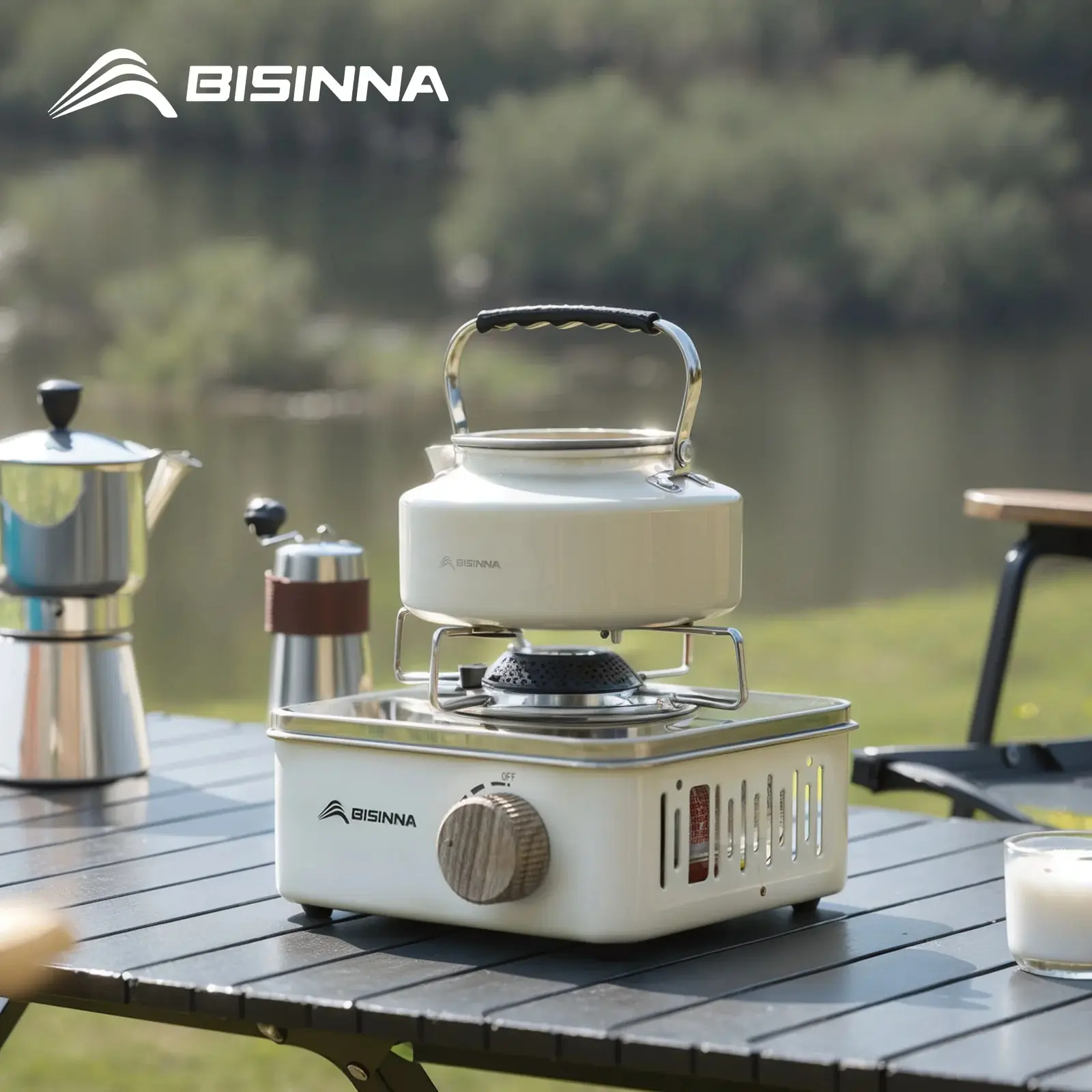 Camping Gas Stove Camping Stove Gas Stove Gas Burner BISINNA Camping Gas Stove 2800W High Firepower Portable Cassette Furnace Outdoor Gas Burner Picnic Camp