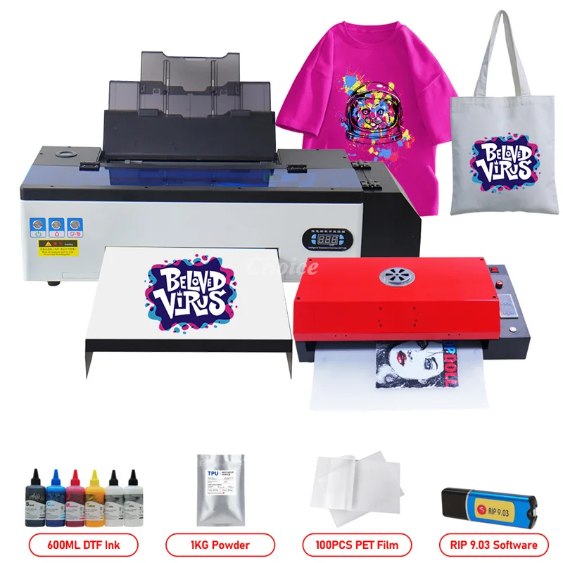 A3 DTF PET Film Heat Transfer Machine DTF Printer T-shirt Hoodies Bag Shoes Mask Jeans Printing Machine T Shirt Printer sunlu 3d printer enclosure large size 650 550 750mm maintain internal circulation of heat better printing effect for ender 3 3 p