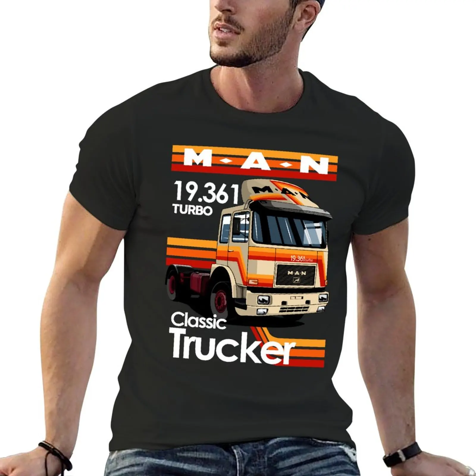 

Мужская классическая футболка с грузовиком от petrothings, простые спортивные футболки для фанатов, простые белые мужские футболки