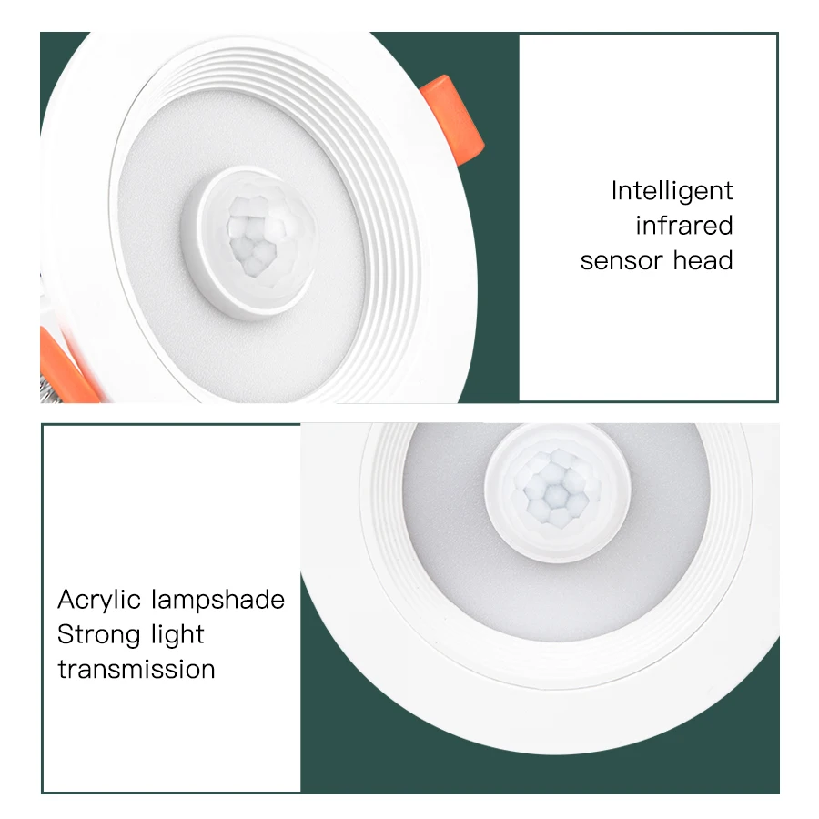 LED Downlight PIR Motion Sensor Spot LED Downlight Lamparas 5W 10W 15W 20W Smart Home LED Spot Light For Livingroom Bedroom Hallway Stairs LED Spotlight