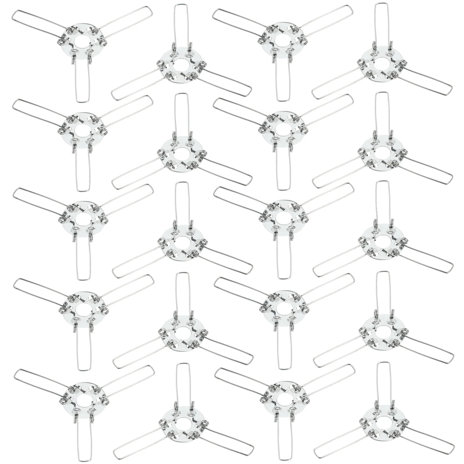 

20 Pcs Trident Light Holder Lamp Shade Lampshade Iron Buckles Fixing Clips for Circlip Accessories Wrought DIY Support Fixator