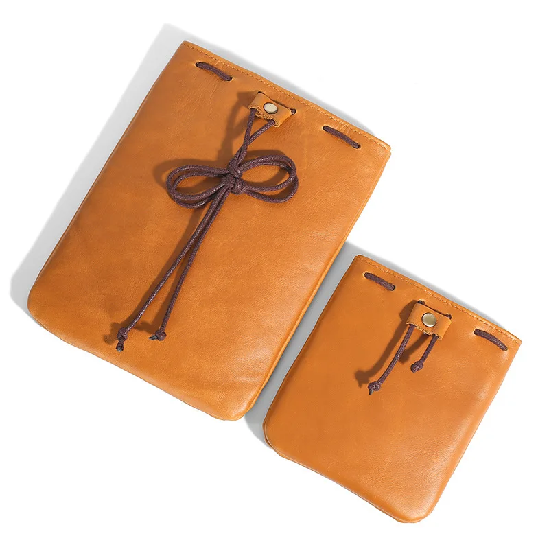 Medieval Leather Drawstring Pouch Premium Coin Pouch for Men Coin Holder for Purse Women Genuine Leather Drawstring Coin Purse