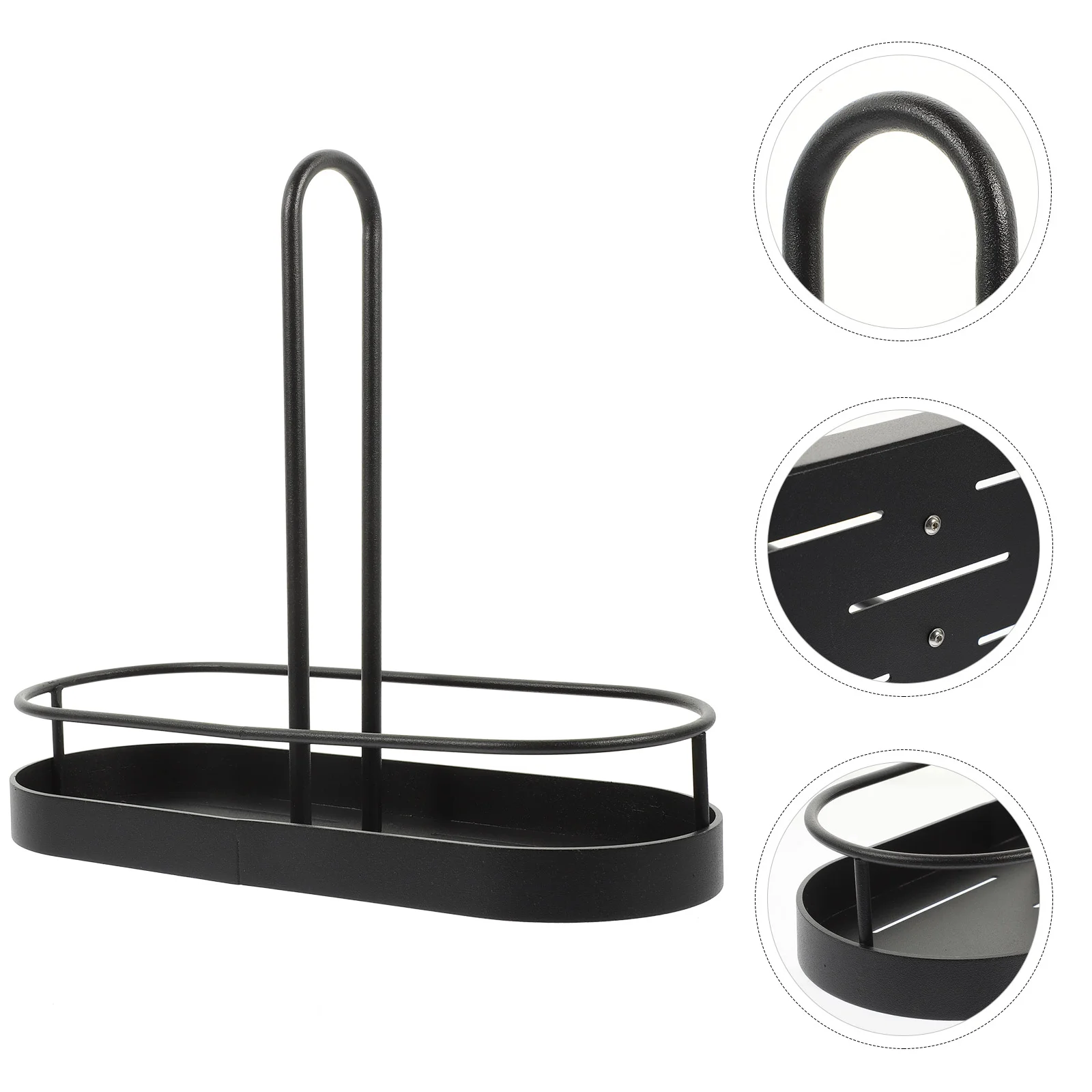 Carbon steel Cup Storage Mount Holder Disposable Glasses Dispenser Papercup Cups Coffee Stand Black