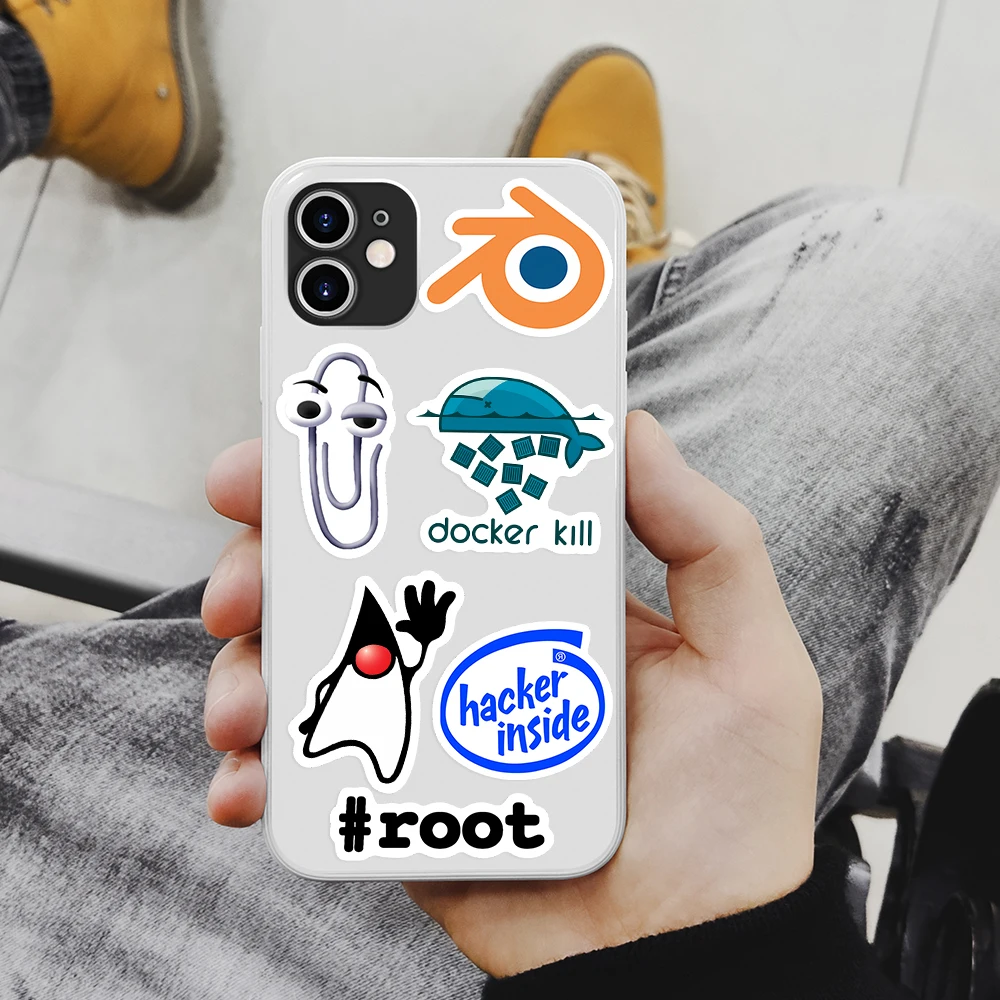 Geek-Themed Waterproof Programming Stickers for Laptops, Luggage, and Phones