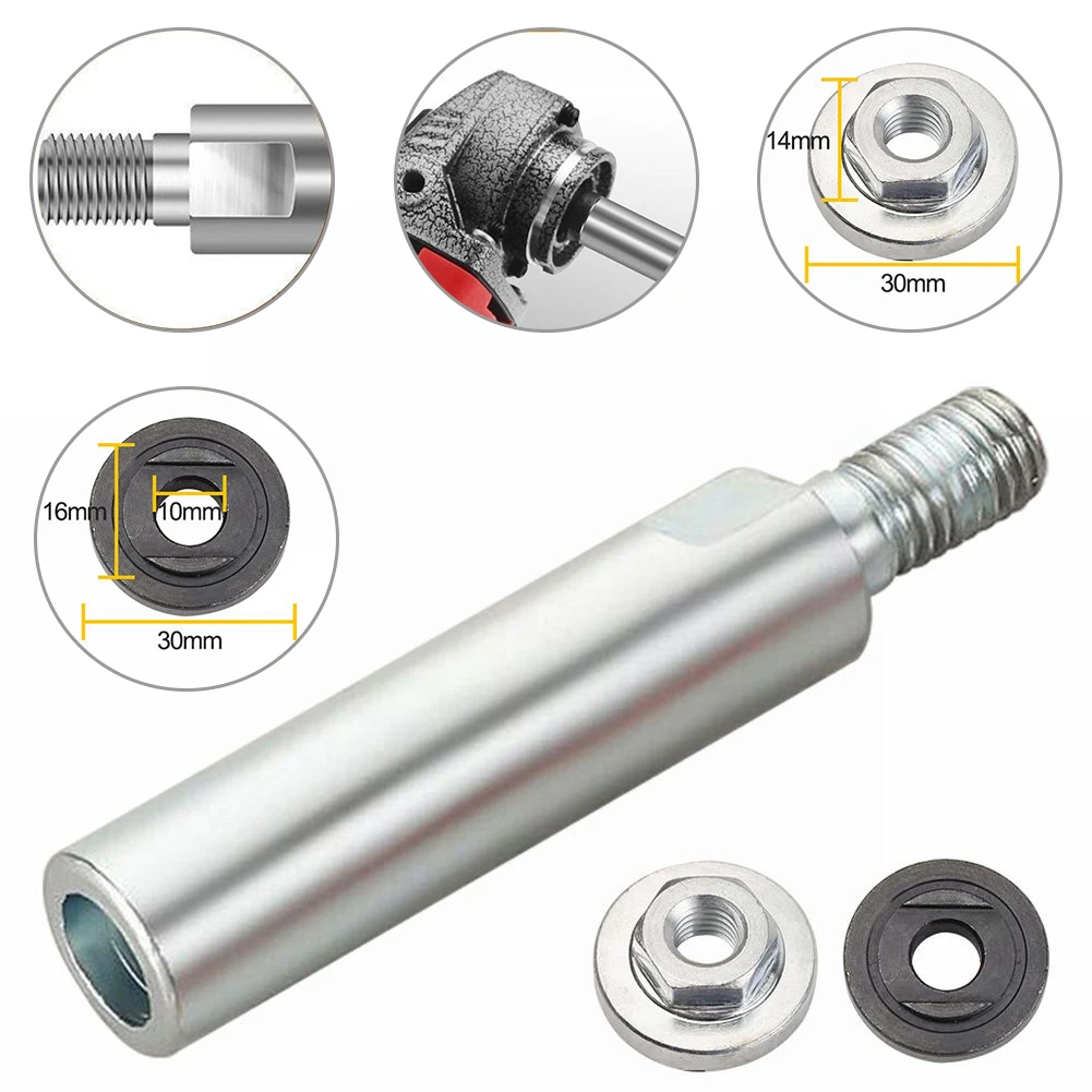 

80mm Angle Grinder Extension Connecting Rod M10 Thread Adapter Shaft Nuts For 100 Angle Grinder Polisher Grinding Heads Tools