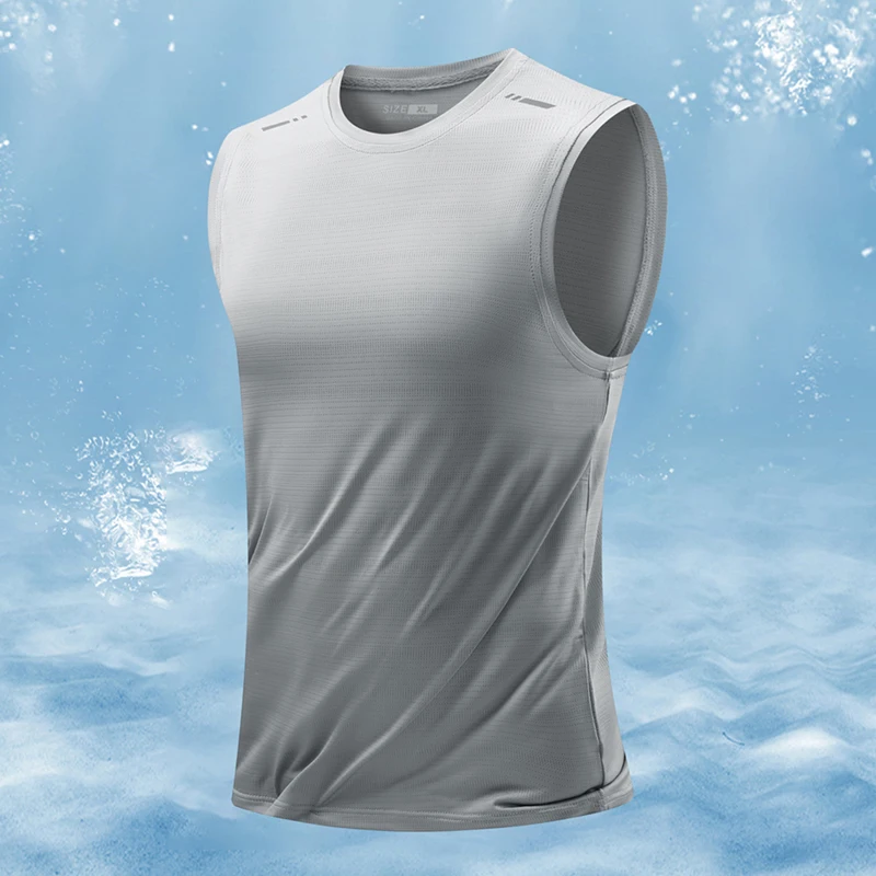 Running vests men's summer breathable sleeveless quick drying