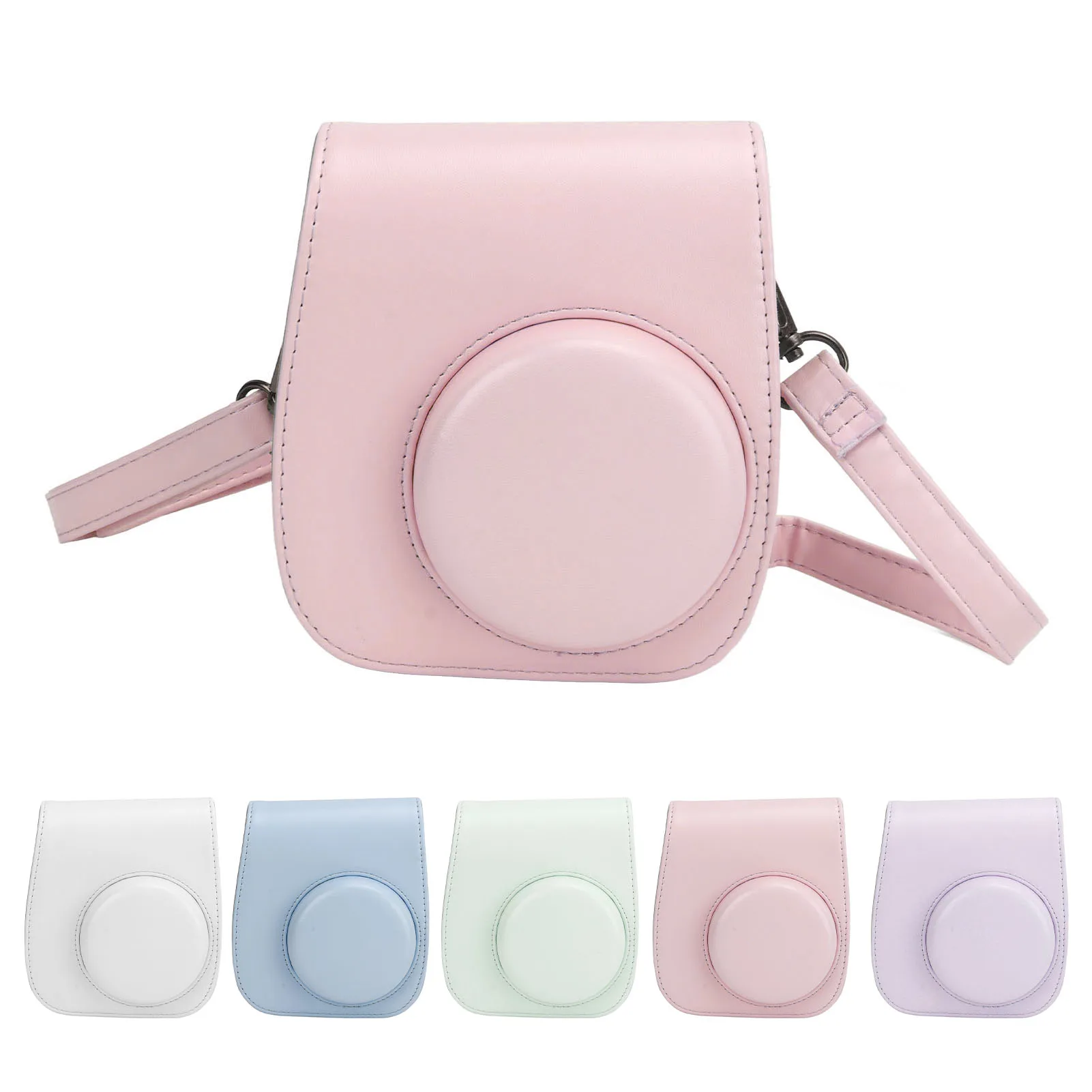 Mini Instant Camera Protective Bag PU Case For Fujifilm Instax Mini 12 With Album Filters Colorful Hanging Frames Stickers instant camera case