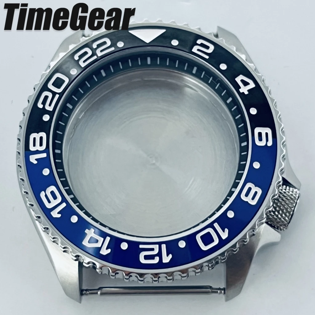 Sleek Black Ring Watch Case with Sloping Bezel and 3.8 Crown