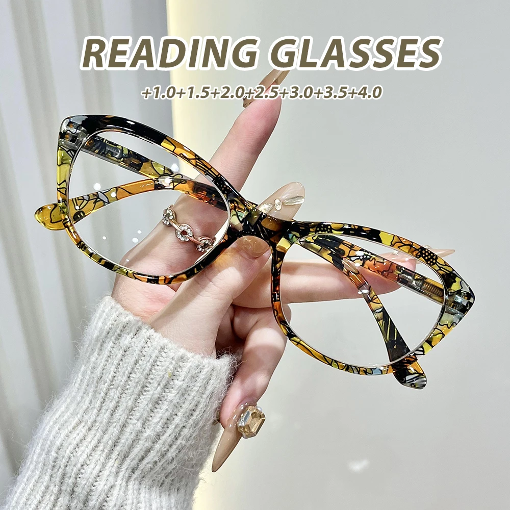 Chic Cat-Eye Reading Glasses - Stylish & Colorful Vision Accessory